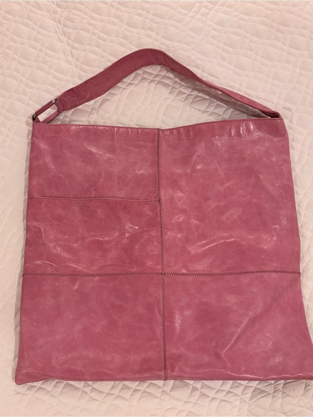 HOBO Mauve Pink Leather Hobo Tote